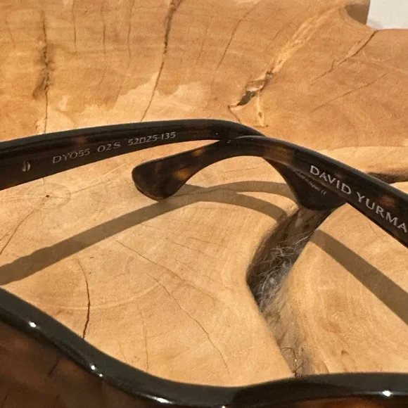 David Yurman Tortoise Shell Sunglasses with Silver Accents display picture 3
